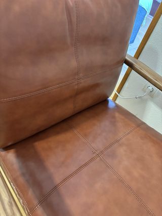 Sillón Vintage Piel y Madera