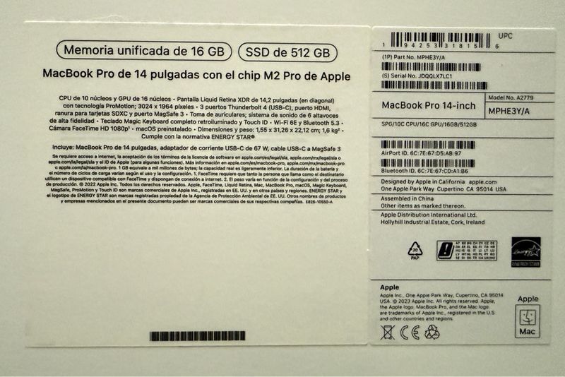 MacBook Pro M2 Pro 16ram 512 gb afbeelding 3