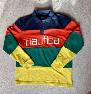 Camiseta Polo Manga Larga Nautica Multicolor