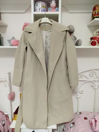 Cappotto elegante Candida beige taglia unica