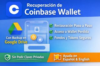 Recuperar Coinbase Wallet con backup en Google