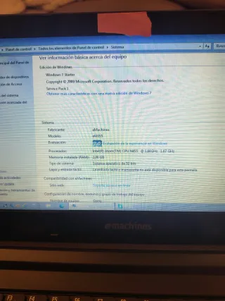 eMachines em355 Portátil Negro