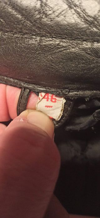 Chaqueta Cuero Negra Mujer Moto Talla S. Vintage.