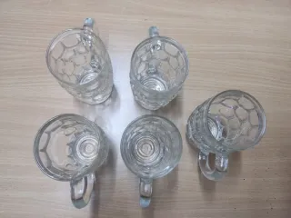 Juego 5 Vasos Cerveza Vidrio