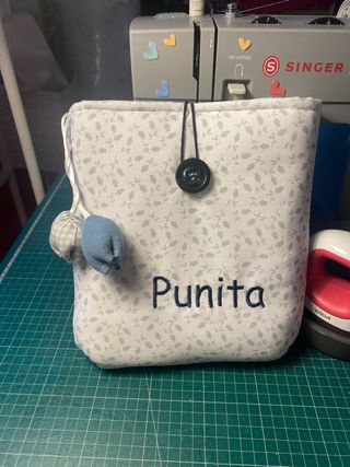 Funda de tela personalizada nombre Punita