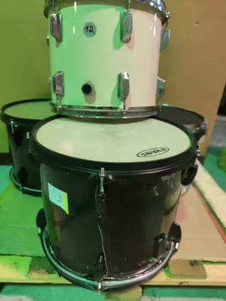 Tambores de batería negro de 12"