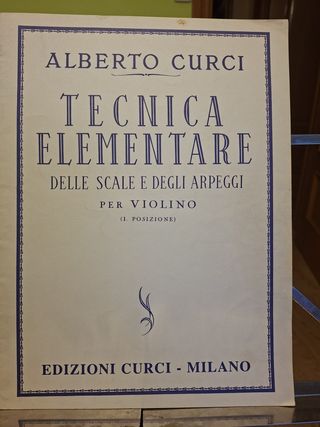 Técnica Elemental Violín Alberto Curci