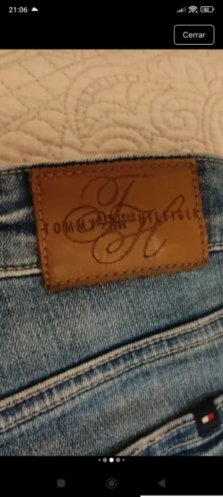 Pantalón vaquero recto Tommy Hilfiger azul