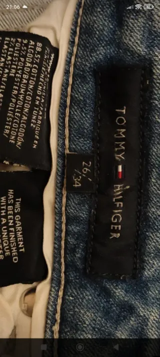 Pantalón vaquero recto Tommy Hilfiger azul