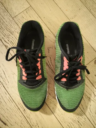 Scarpe sportive uomo Reebok verdi e rosa