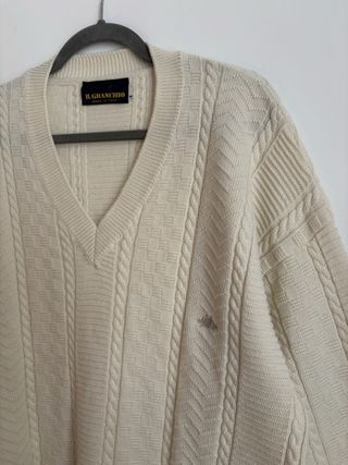 Jersey Vintage IL GRANCHIO Beige Hecho en Italia