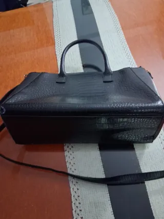 Bolso de mano negro mujer 40×22×14