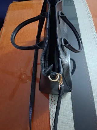 Bolso de mano negro mujer 40×22×14