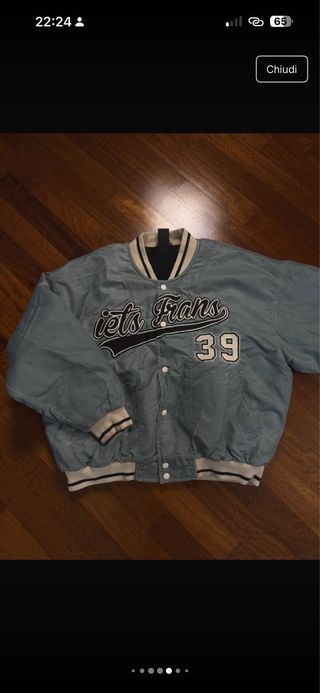 Iets Frans Bomber Jacket College Blu/Bianco M