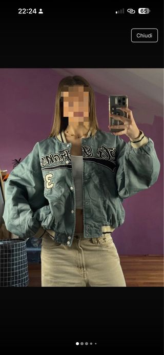 Iets Frans Bomber Jacket College Blu/Bianco M