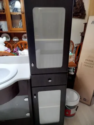 Mueble baño lavabo espejo mueble auxiliar