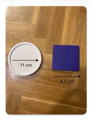 Juego 2 macetas y bases de cemento y yeso