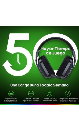 WG1 Cascos Gaming Inalambricos 2.4G