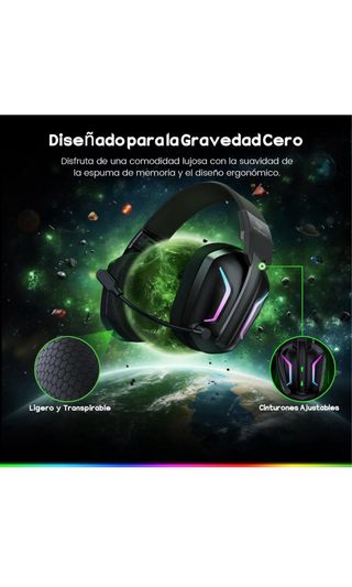 WG1 Cascos Gaming Inalambricos 2.4G