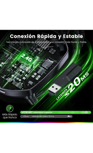WG1 Cascos Gaming Inalambricos 2.4G