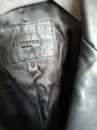 Chaqueta Biker Piel Negra Talla S