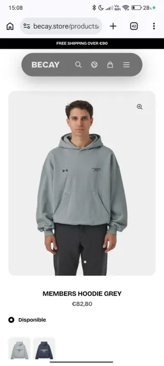 Sudadera Becay Gris Talla S Nueva Con Etiquetas