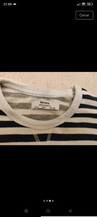 Sudadera Bershka Rayas Blanco y Negro