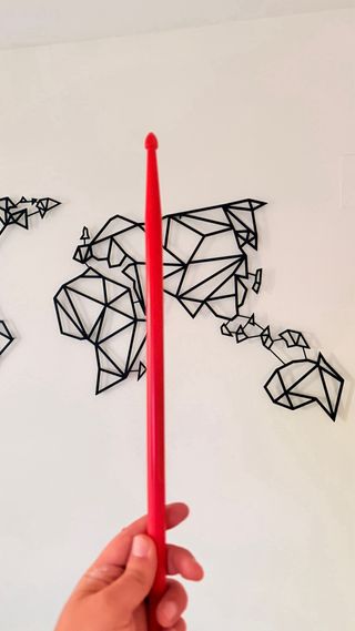 Baquetas de percusión (2 rojas, 2 madera)