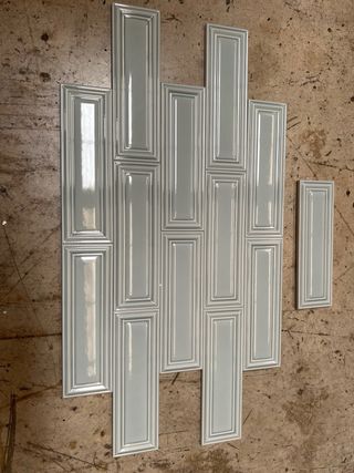 Azulejos 8x25 decorativos gris claro