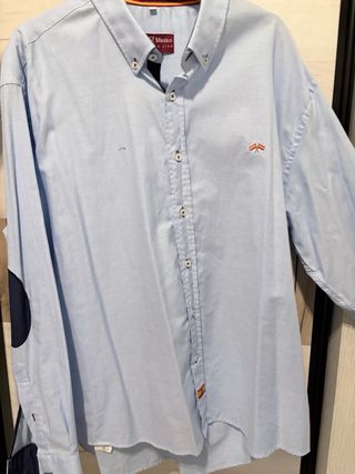 Camisa azul manga larga