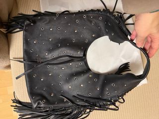 Bolso Bimba y Lola negro con flecos