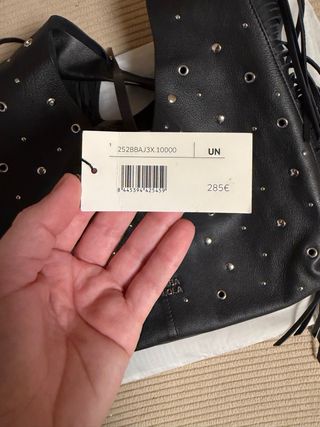 Bolso Bimba y Lola negro con flecos