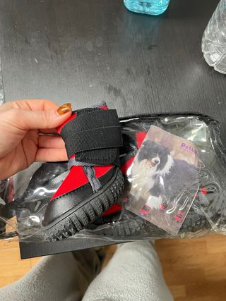 Zapatos para Perros Rojos y Negros