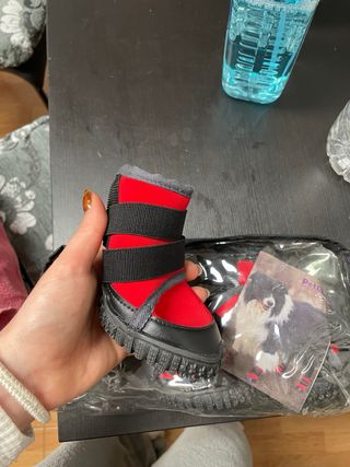 Zapatos para Perros Rojos y Negros