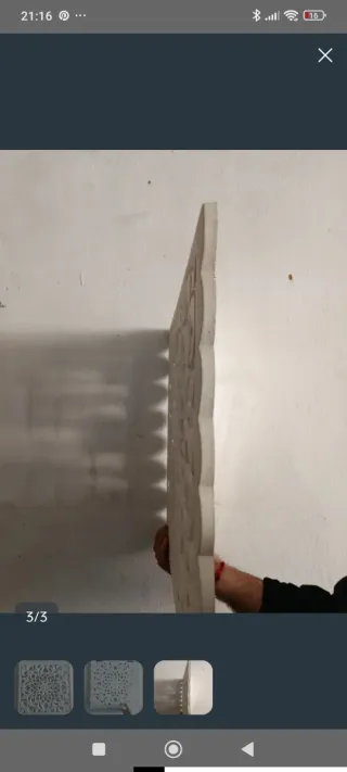 Cuadro Decorativo Madera Beige/Blanco