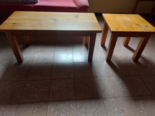 Juego de 2 mesas de madera