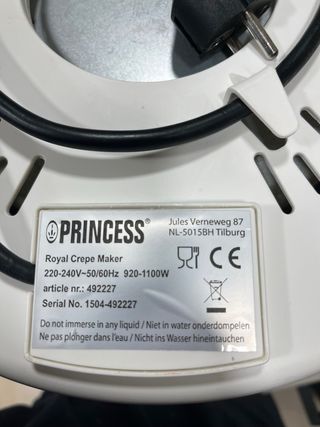 Crepera eléctrica Princess