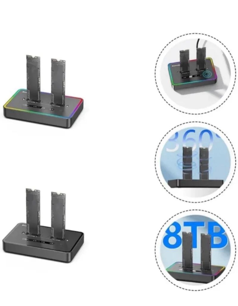 Dock M.2 NVMe 20Gbps RGB afbeelding 2