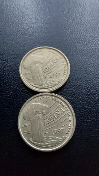5 Pesetas 1997 Variante "5 patas".
