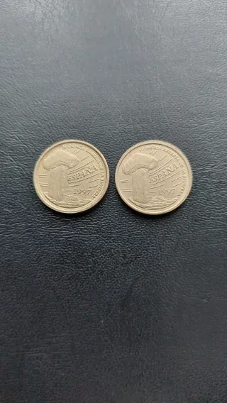 5 Pesetas 1997 Variante "5 patas".