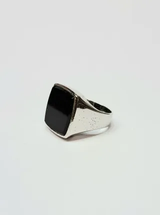 Anillo de plata tipo sello   Talla 11.5