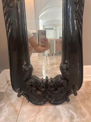 Espejo Negro Resina Barroco