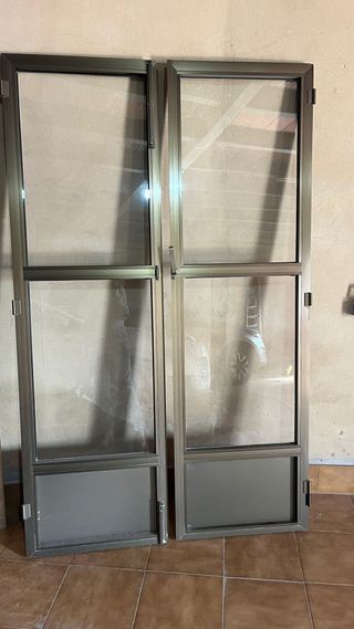 4 Puertas Balconeras Aluminio Latón