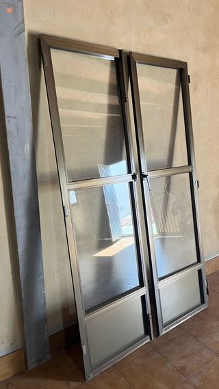 4 Puertas Balconeras Aluminio Latón