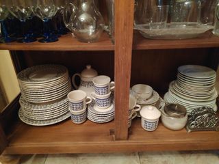 Vitrina cristal y espejo antiguo