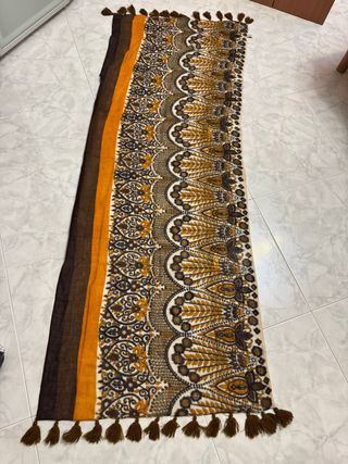 Sciarpa lana con frange