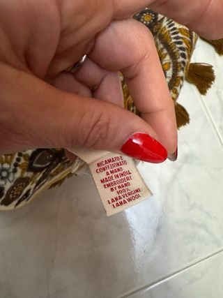 Sciarpa lana con frange