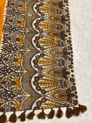 Sciarpa lana con frange