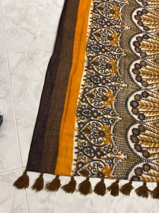 Sciarpa lana con frange