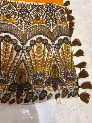 Sciarpa lana con frange